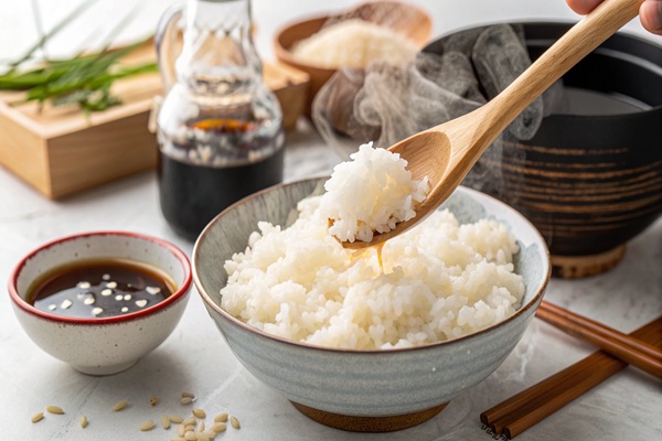  آماده کردن برنج برای سوشی سبزیجات