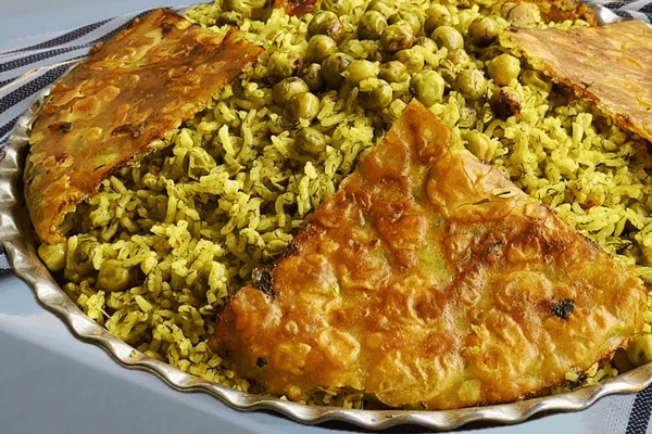 نخود پلو بدون گوشت چرخکرده