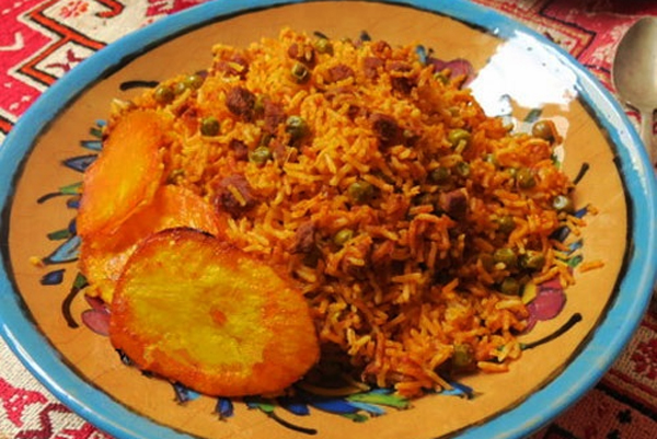 نخود پلو با گوشت چرخکرده
