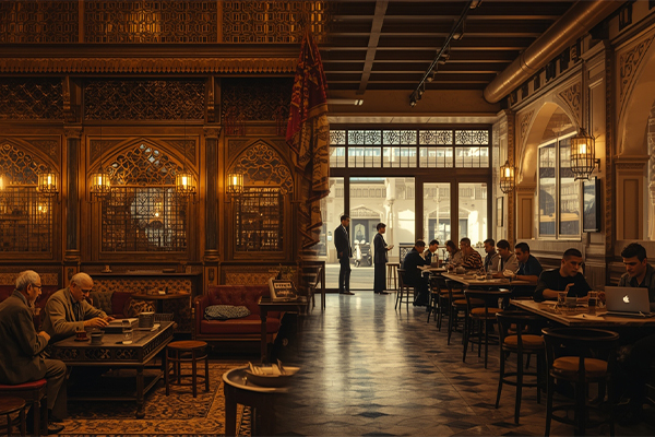 کافه سنتی و مدرن عربی