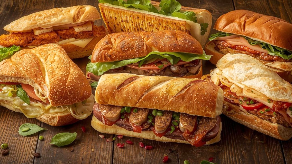 مدل های مختلف ساندویچ