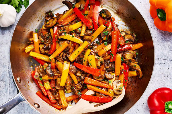 تفت دادن سبزیجات ساندویچ ژیگو