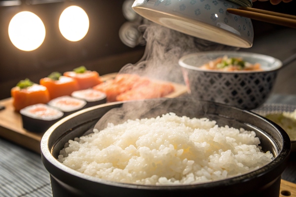 پخت و آماده‌سازی برنج سوشی