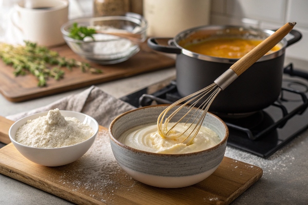  افزودن ماست برای تهیه سوپ ماست و گشنیز