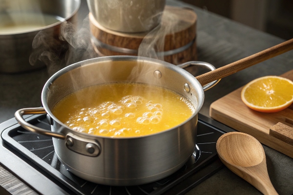 جوشاندن و غلیظ کردن آب نارنج