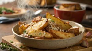 سیب زمینی با پنیر پارمسان