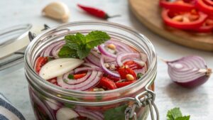 طرز تهیه ترشی پیاز قرمز