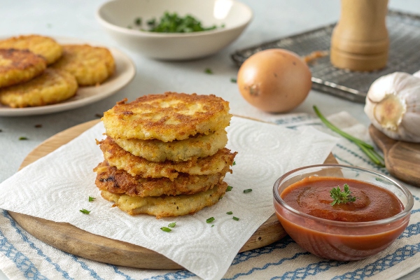 سرو پنکیک سیب زمینی