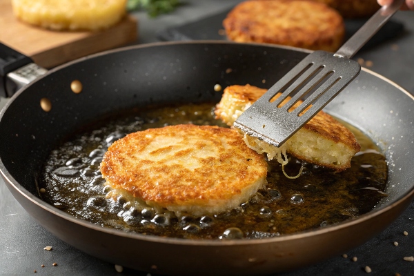 سرخ پنکیک سیب زمینی