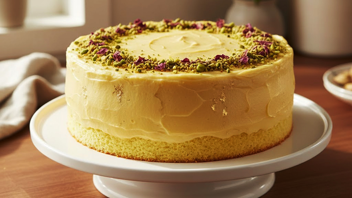 طرز تهیه کیک زعفرانی با ماست