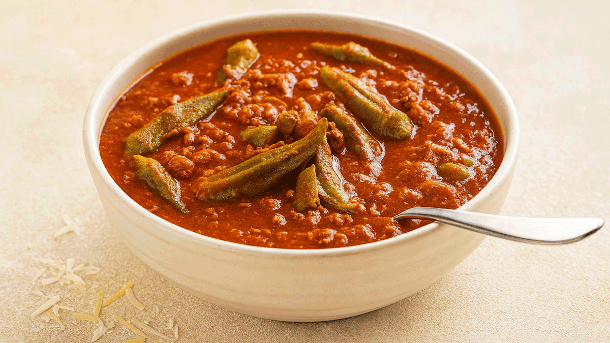 طرز تهیه خورشت بامیه با گوشت چرخ کرده