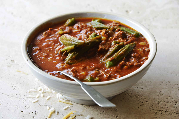 خورشت بامیه بدون رب