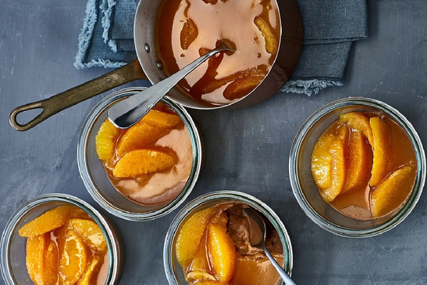 کمپوت پرتقال در کاسه