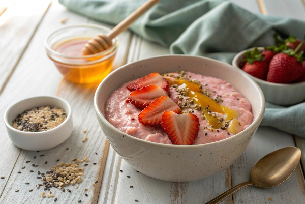 اوتمیل با ماست میوه ای