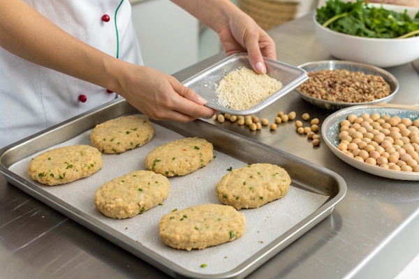 شکلدهی کتلتهای دل مرغ