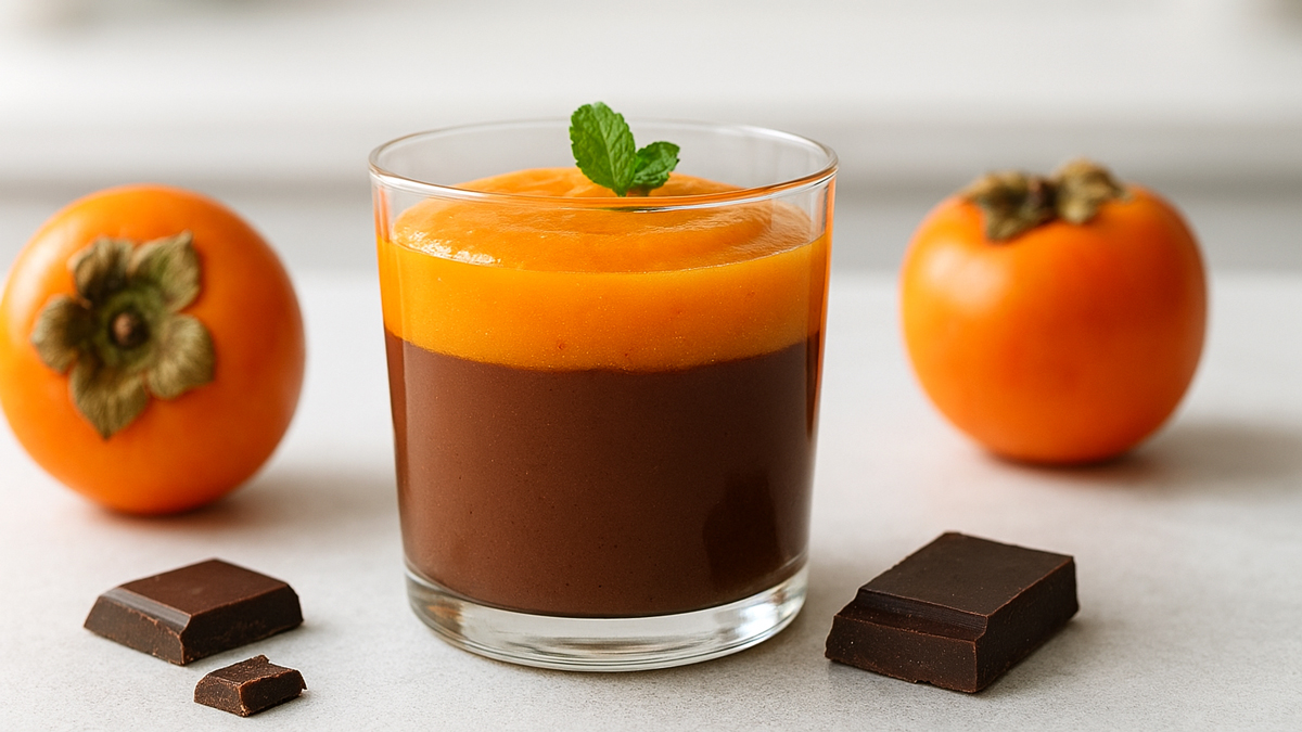 طرز تهیه موس شکلات و خرمالو