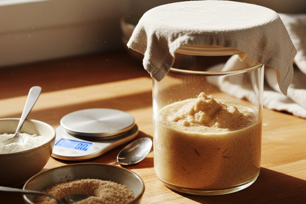 روز سوم در تهیه خمیر ترش و افزایش تخمیر و بررسی بوی ترش