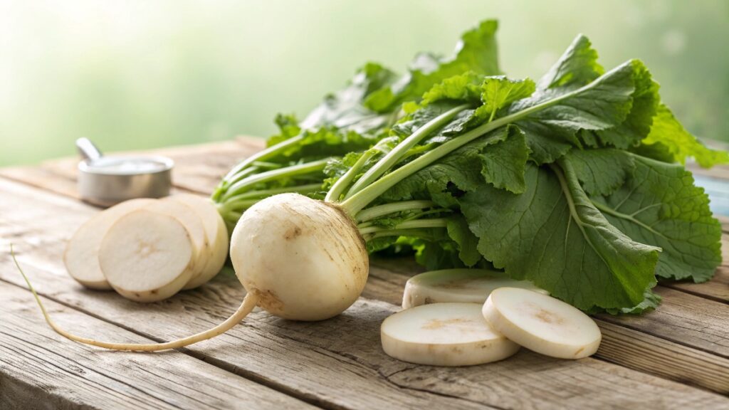 خواص برگ شلغم