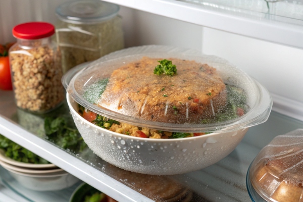 استراحت دادن مایه کتلت گیاهی در یخچال