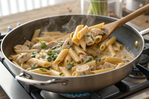 سرو پاستا بدون خامه