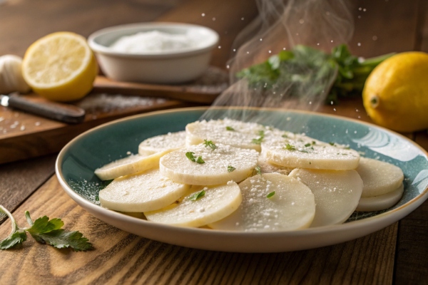 آمادهسازی شلغم برای سرو