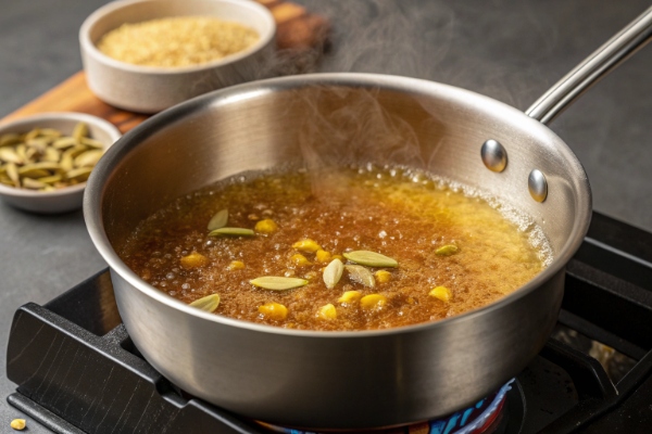 آمادهسازی شربت خوشعطر کنافه