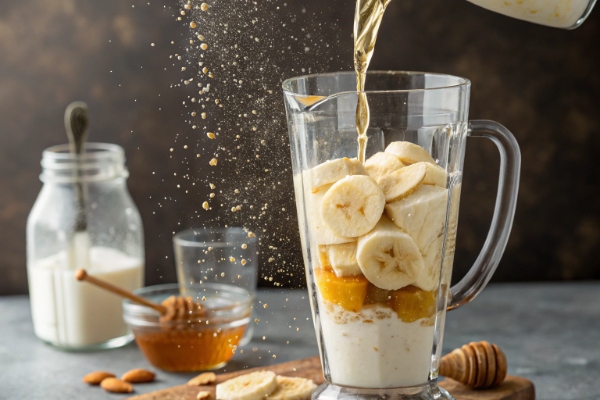 میکس شیر موز با شیر خشک