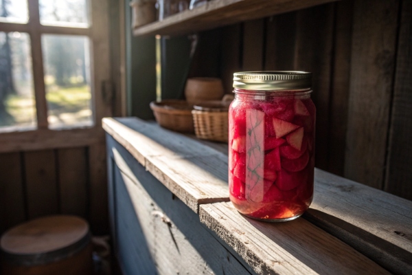 ترشی شلغم در شیشه 