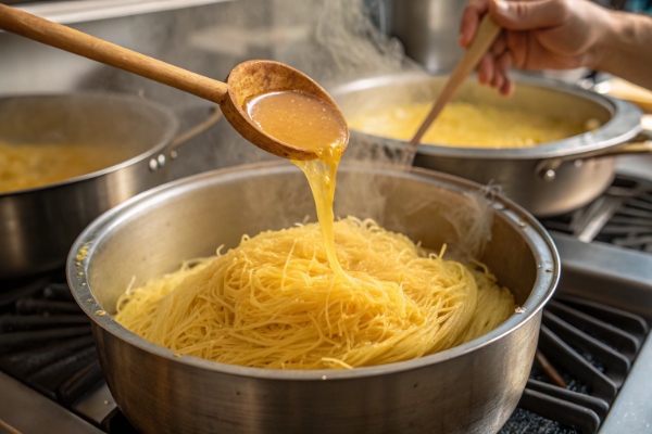 رشته کنافه با پنیر موزارلا