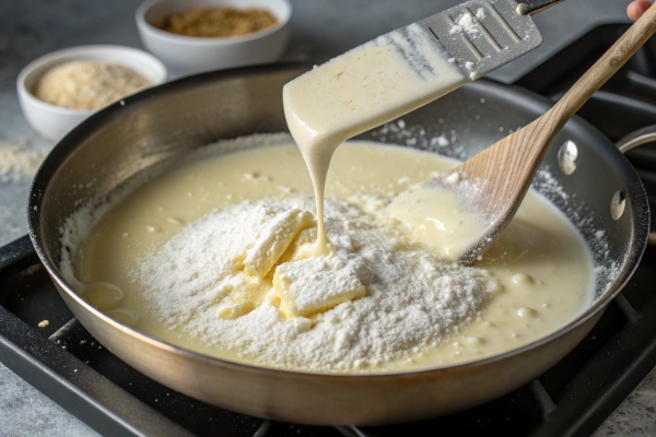 آمادهسازی پایه سس چدار برای نودل