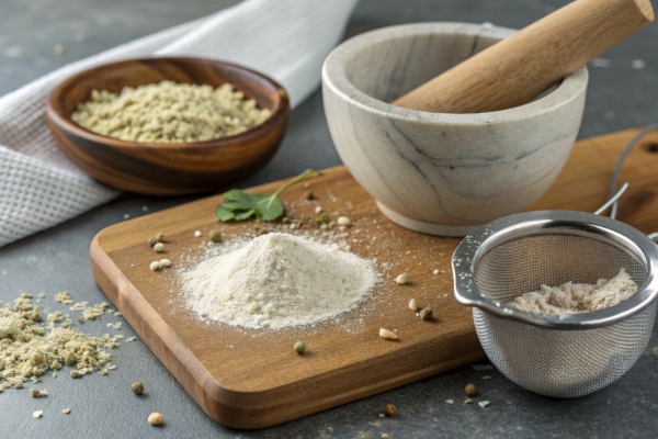 آسیاب کردن مواد چای کرک