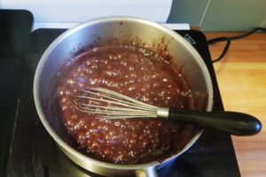 سس کیک خیس با پودر کاکائو