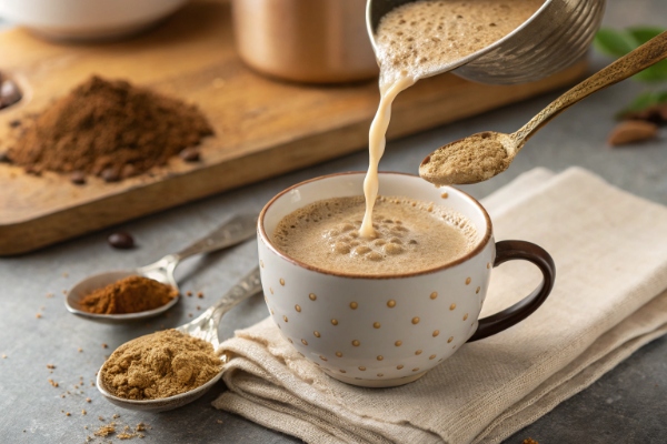 سرو چای کرک با شیر خشک