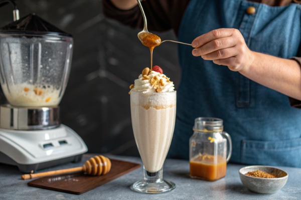 تزیین شیر موز با شیر خشک