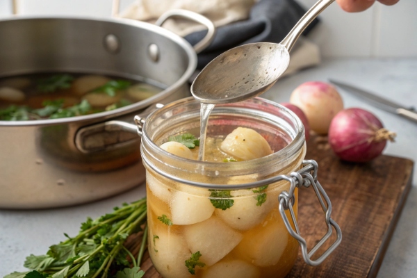 شلغم پخته در شیشه