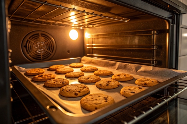 پخت کلوچهها در فر و رسیدن به رنگ طلایی