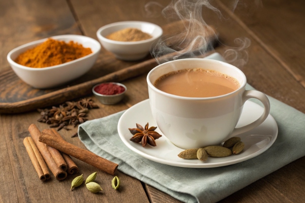 یک فنجان چای کرک با شیر خشک