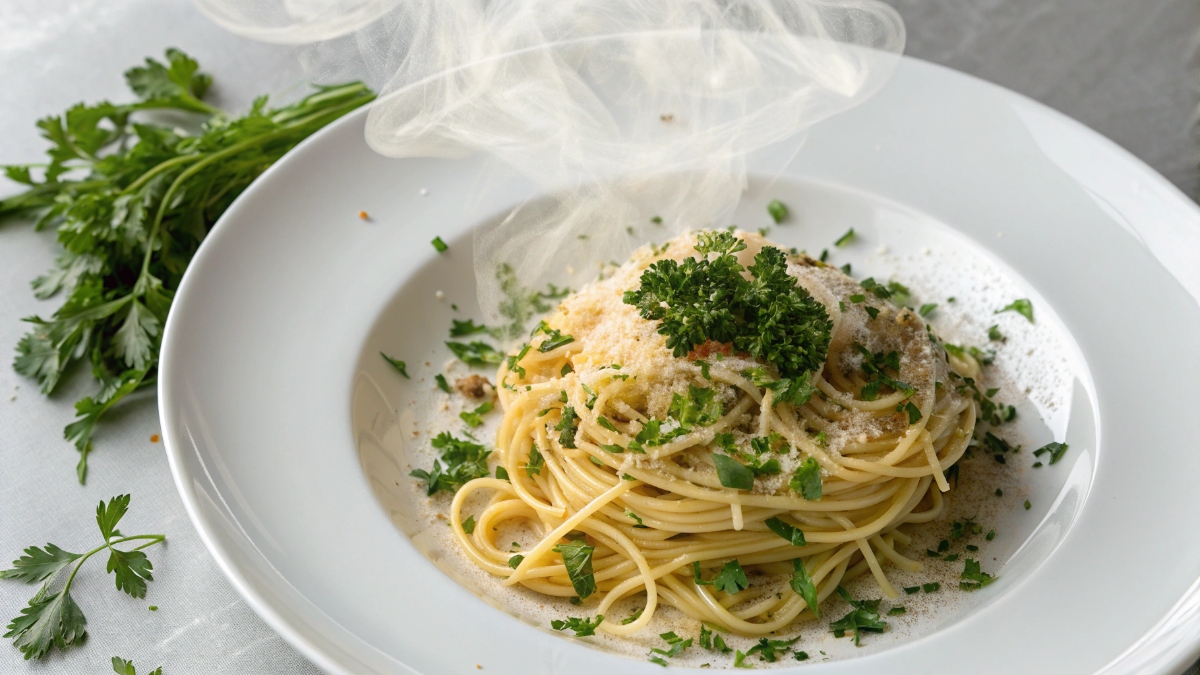 ماکارونی با پنیر پارمسان