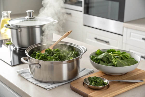 پخت برگ شلغم در قابلمه