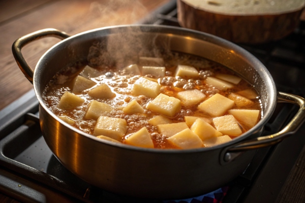 پخت شلغم ها برای تهیه مربا