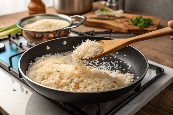 گرم کردن نمک و آمادهسازی تابه