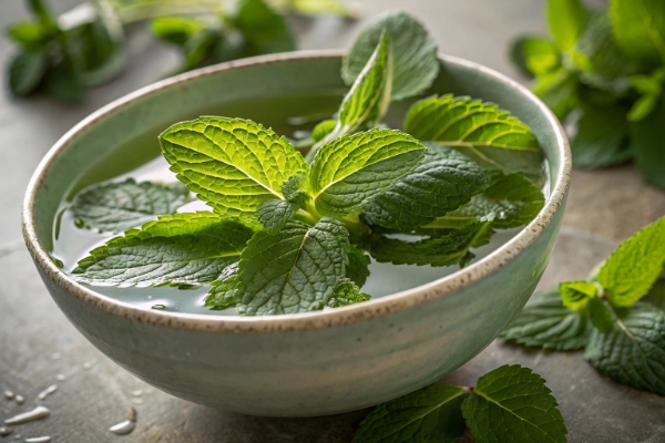  آماده کردن برگ‌های نعنا برای تهیه موهیتو