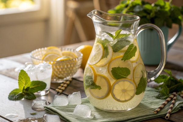 آماده‌سازی و تزئین نوشیدنی موهیتو