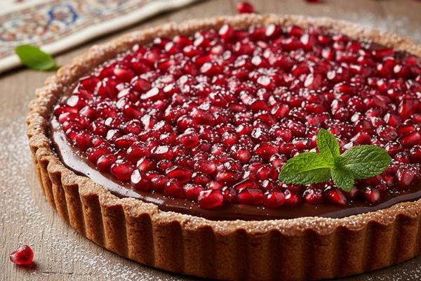 تارت یلدایی انار شکلاتی