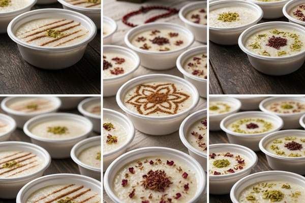 تزئین شیر برنج نذری