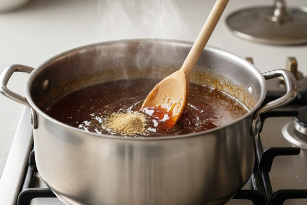 حرارت دادن نشاسته با شیره انگور و گلاب در تهیه باسلوق