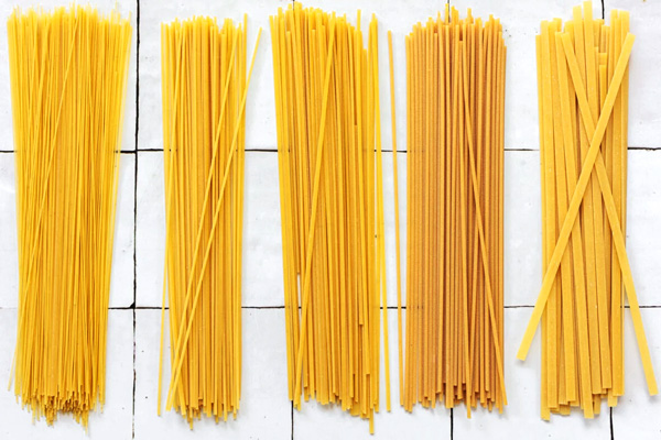 طول و ضخامت انواع اسپاگتی