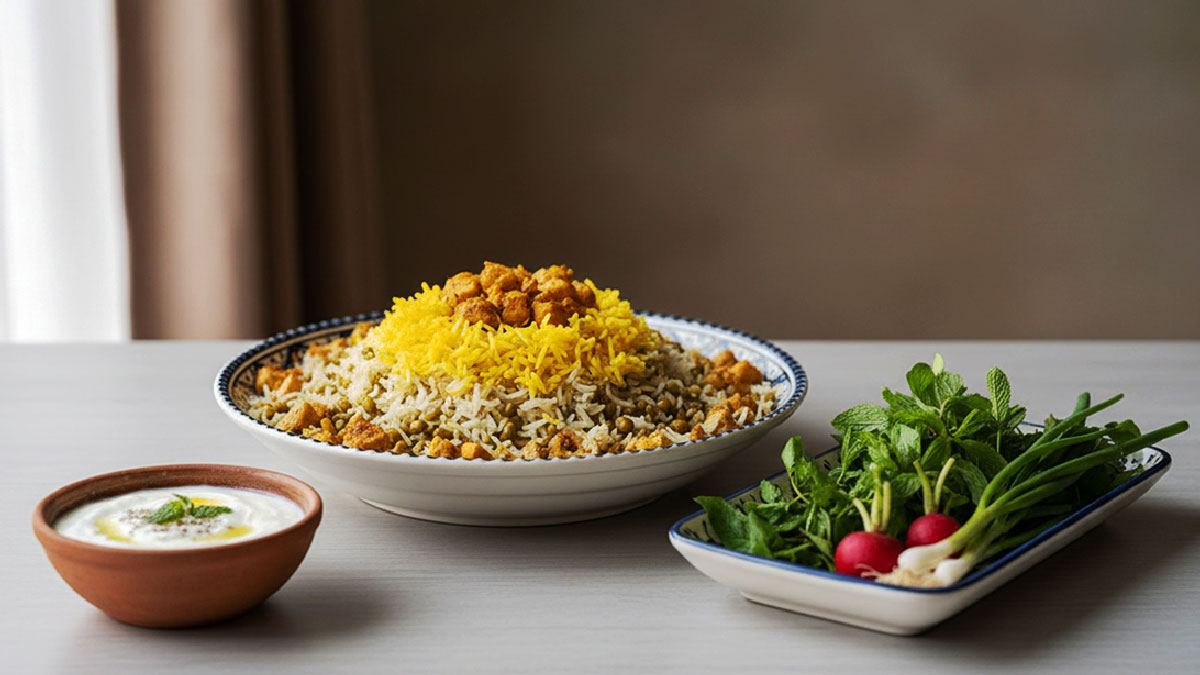 طرز تهیه ماش پلو با مرغ