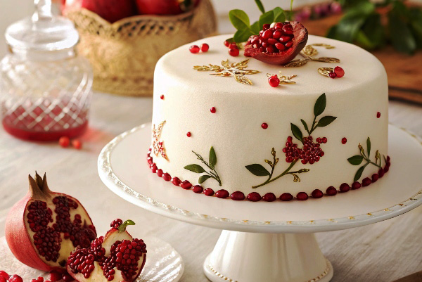 کیک فوندانتی یلدایی انار