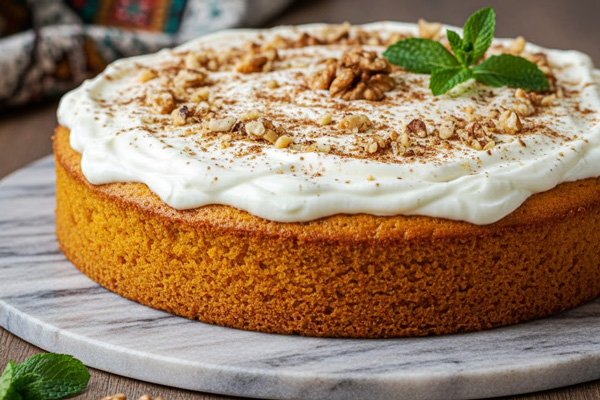 کیک کدوحلوایی با ماست